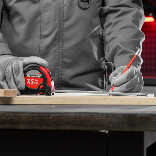 Рулетка Status Magnet fixation,7,5 м х 25 мм,обрезиненный корпус,зацеп с магнитом Matrix по ценам производителя в Москве с доставкой по всей России