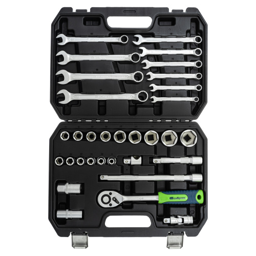 Набор инструментов, 1/2", пластиковый кейс, 32 предмета// Сибртех по ценам производителя в Москве с доставкой по всей России