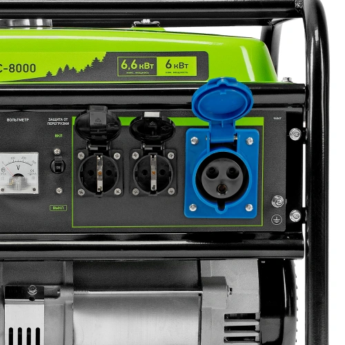Генератор бензиновый БС-8000, 6,6 кВт, 230В, четырехтактный, 25 л, ручной стартер Сибртех по ценам производителя в Москве с доставкой по всей России