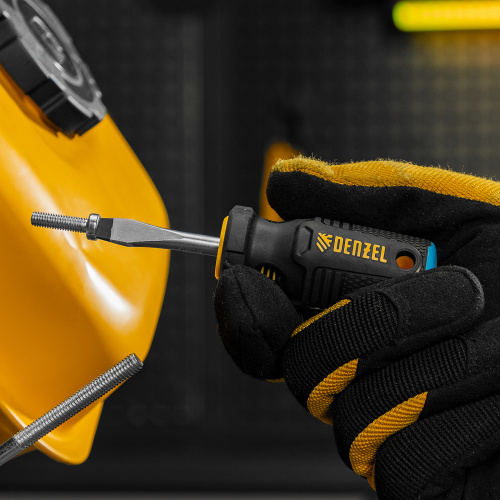 Отвертка SL6x38 мм, CrV, трехкомпонентная рукоятка Denzel по ценам производителя в Москве с доставкой по всей России