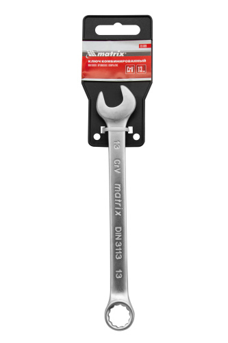 Ключ комбинированный, 13 мм, CrV, матовый хром Matrix по ценам производителя в Москве с доставкой по всей России