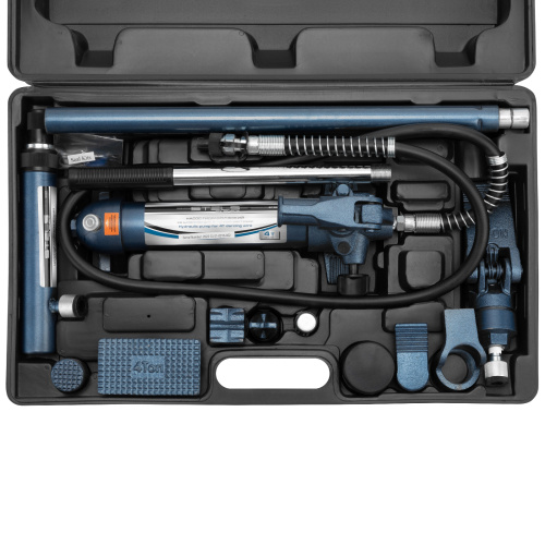 Растяжка гидравлическая, 4 т, набор из 17 предметов, 7 сменных насадок, в пластиковом кейсе Stels по ценам производителя в Москве с доставкой по всей России