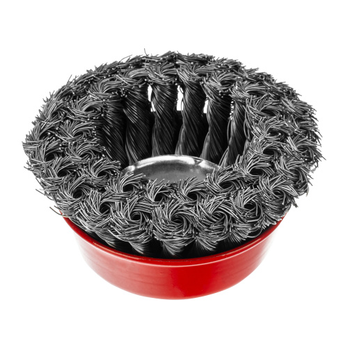 Щетка для УШМ, 100 мм, М14, "чашка", двухрядная, крученая проволока 0.5 мм Matrix по ценам производителя в Москве с доставкой по всей России