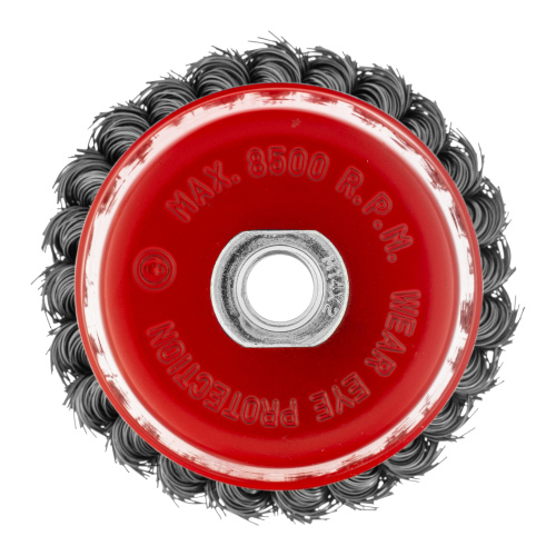 Щетка для УШМ, 100 мм, М14, "чашка", двухрядная, крученая проволока 0.5 мм Matrix по ценам производителя в Москве с доставкой по всей России