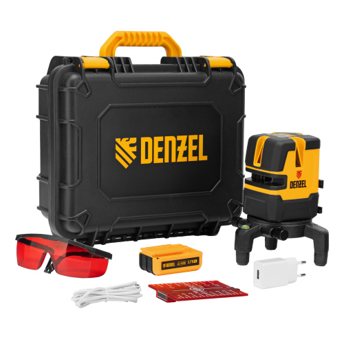 Лазерный уровень LX 05 Red, 20 м, 635 нм, аккумулятор Li 5200 mAh, резьба 5/8" Denzel по ценам производителя в Москве с доставкой по всей России