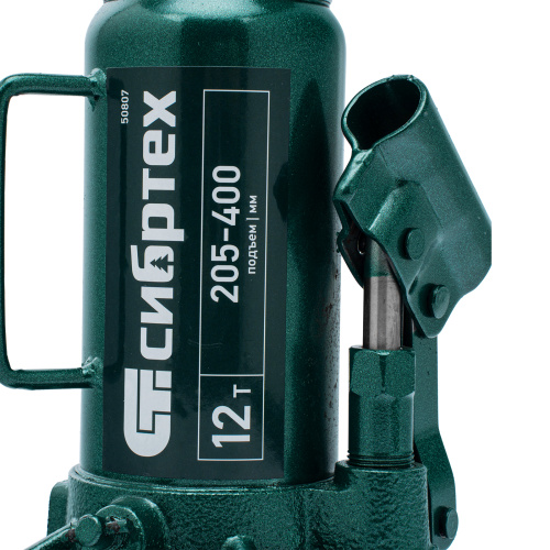 Домкрат гидравлический бутылочный, 12 т, 205-400 мм Сибртех по ценам производителя в Москве с доставкой по всей России