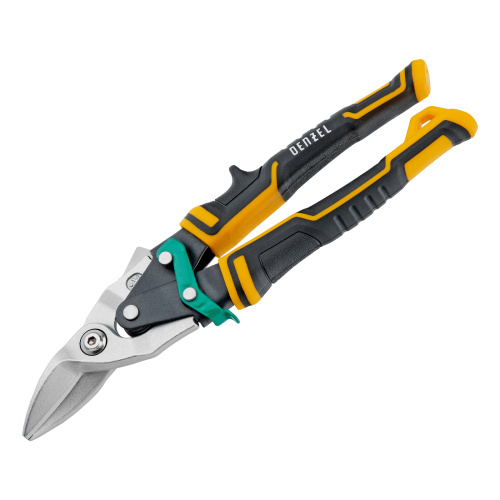 Ножницы по металлу, 270 мм, прямой и правый рез, сталь-СrMo, трехкомпонентные рукоятки Denzel по ценам производителя в Москве с доставкой по всей России