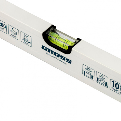 Уровень алюминиевый, 1200 мм, фрезерованный, 3 глазка, магнитный Gross по ценам производителя в Москве с доставкой по всей России