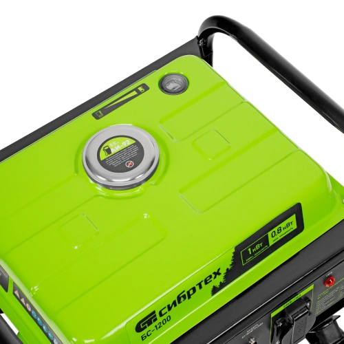 Генератор бензиновый БС-1200, 1 кВт, 230 В, четырехтактный, 5.5 л, ручной стартер Сибртех по ценам производителя в Москве с доставкой по всей России