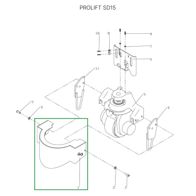 Кожух моторного отсека для тележек SD15 по ценам производителя в Москве с доставкой по всей России