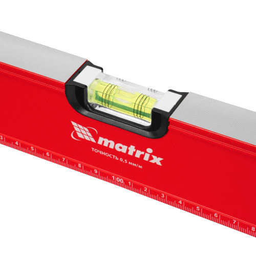 Уровень алюминиевый, фрезерованный, 3 глазка, рукоятки, 2000 мм Matrix по ценам производителя в Москве с доставкой по всей России