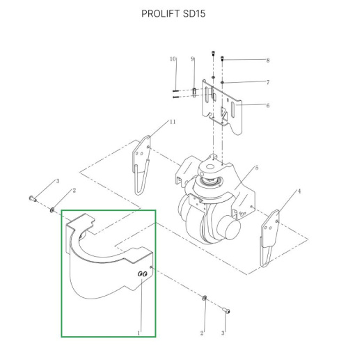Кожух моторного отсека для тележек SD15 по ценам производителя в Москве с доставкой по всей России