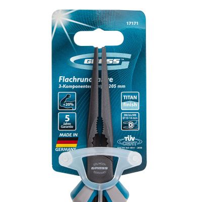 Длинногубцы прямые 205 мм, трехкомпонентные рукоятки Gross по ценам производителя в Москве с доставкой по всей России