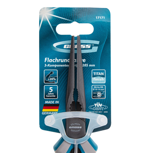 Длинногубцы прямые 205 мм, трехкомпонентные рукоятки Gross по ценам производителя в Москве с доставкой по всей России