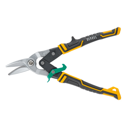 Ножницы по металлу, 270 мм, прямой и правый рез, сталь-СrMo, трехкомпонентные рукоятки Denzel по ценам производителя в Москве с доставкой по всей России