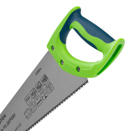 Ножовка по дереву "Зубец", 500 мм, 7-8 TPI, каленый зуб 2D, двухкомпонентная рукоятка Сибртех по ценам производителя в Москве с доставкой по всей России