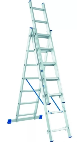 Лестница 3-х секционная алюминиевая 3*7 по ценам производителя в Москве с доставкой по всей России