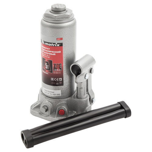 Домкрат гидравлический бутылочный, 5 т, высота подъема 216-413 мм Matrix по ценам производителя в Москве с доставкой по всей России