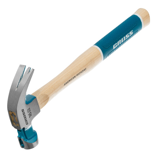 Молоток-гвоздодер, 450 г, угол 45, магнит, обрезиненная рукоятка American hickory GROSS по ценам производителя в Москве с доставкой по всей России