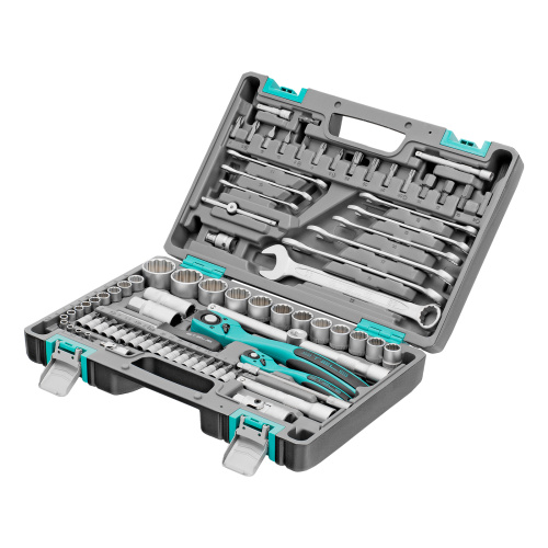 Набор инструментов 1/2", 1/4", CrV, 12 гранные головки, пластиковый кейс, 82 предмета Stels по ценам производителя в Москве с доставкой по всей России