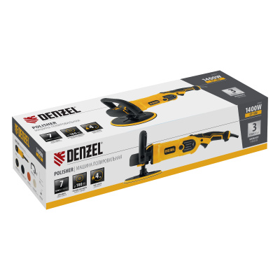 Машина полировальная CP-180, 1400 Вт, 180 мм, 0-3000 об/мин Denzel по ценам производителя в Москве с доставкой по всей России