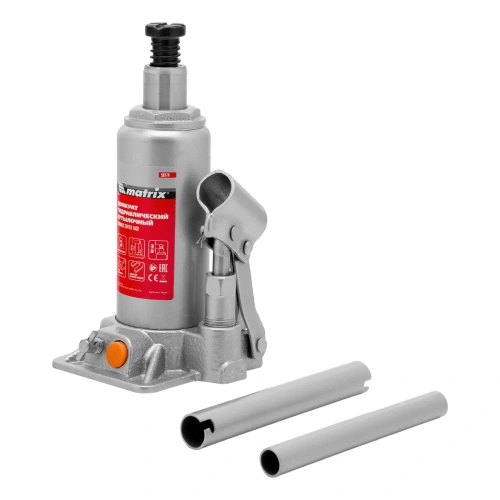 Домкрат гидравлический бутылочный, 3 т, h подъема 178-343 мм, в пластиковом кейсе Matrix по ценам производителя в Москве с доставкой по всей России