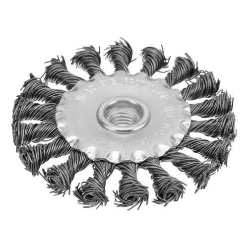 Щетка для УШМ 100 мм, М14, плоская, крученая проволока 0.8 мм Matrix по ценам производителя в Москве с доставкой по всей России