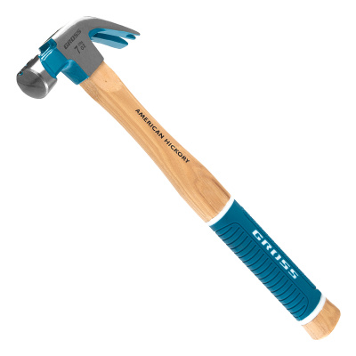 Молоток-гвоздодер, 200 г, угол 45, магнит, обрезиненная рукоятка American hickory GROSS по ценам производителя в Москве с доставкой по всей России