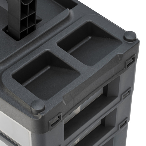 Органайзер для хранения с выдвижными лотками 310х150х260мм, 4 секции, пластик Stels по ценам производителя в Москве с доставкой по всей России