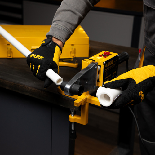 Аппарат для сварки пластиковых труб DWP-1500, 1500 Вт, 260-300 град, комплект насадок, 20-63 мм Denzel по ценам производителя в Москве с доставкой по всей России