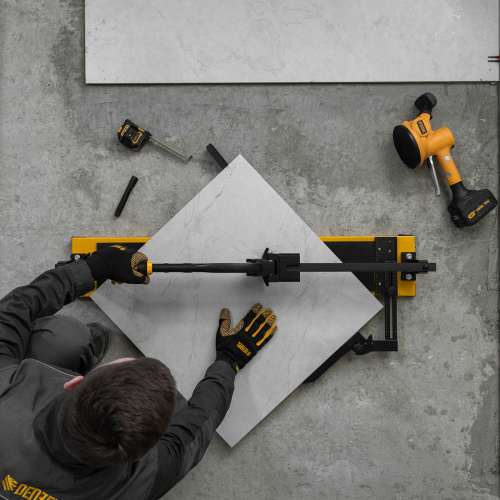 Плиткорез рельсовый 800х16мм, каретка на подш., стальная станина, усил. рукоятка-пенал Denzel по ценам производителя в Москве с доставкой по всей России