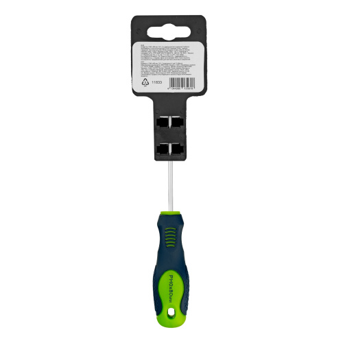 Отвертка, PH0 х 80 мм, CrV, двухкомпонентная рукоятка Сибртех по ценам производителя в Москве с доставкой по всей России