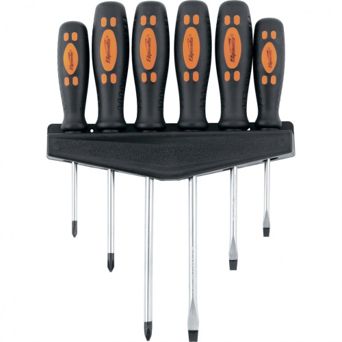 Набор отверток, двухкомпонентные рукоятки, 6 шт CrV Sparta. по ценам производителя в Москве с доставкой по всей России