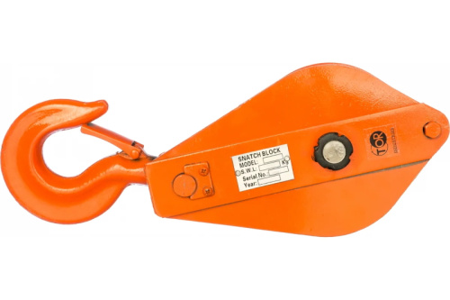 Блок монтажный однорольный с  крюком TOR 3,2 т с откидной щекой (S)* по ценам производителя в Москве с доставкой по всей России
