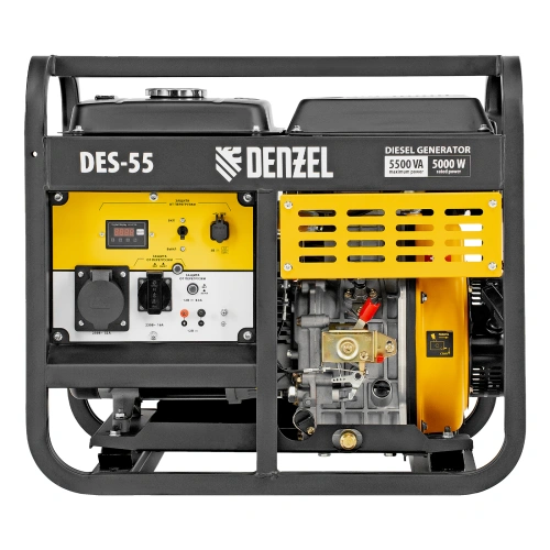 Генератор дизельный DES-55, 5,5 кВт, 230 В, 11 л, ручной стартер Denzel по ценам производителя в Москве с доставкой по всей России