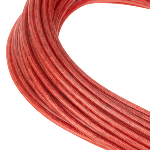 Трос металлополимерный красный ПР-3.0, толщина 3.0 мм, моток 20 метров Сибртех по ценам производителя в Москве с доставкой по всей России
