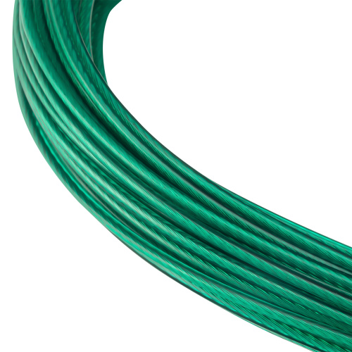 Трос металлополимерный зеленый ПР-2.0, толщина 2.0 мм, моток 20 метров Сибртех по ценам производителя в Москве с доставкой по всей России
