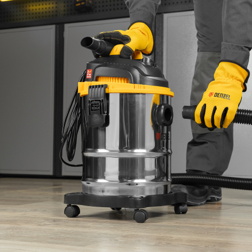 Пылесос строительный SVC15, 1200 Вт, бак 15 л, шланг 2 м Denzel по ценам производителя в Москве с доставкой по всей России