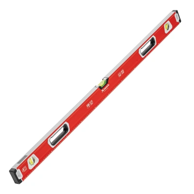 Уровень алюминиевый, магнит, фрезерованный, 3 глазка (1 зеркальный) двухкомпонентные рукоятки, 1200 мм Matrix