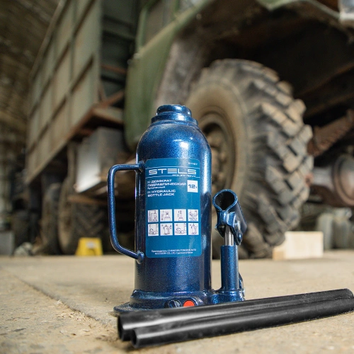 Домкрат гидравлический бутылочный, 12 т, h подъема 227-457 мм Stels по ценам производителя в Москве с доставкой по всей России