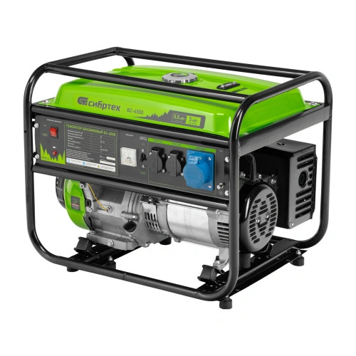 Генератор бензиновый БС-6500, 5.5 кВт, 230В, четырехтактный, 25 л, ручной стартер Сибртех по ценам производителя в Москве с доставкой по всей России