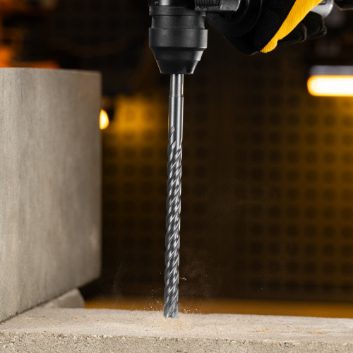 Бур по бетону, цельная крестовая пластина, 12x265 мм, SDS PLUS Denzel по ценам производителя в Москве с доставкой по всей России