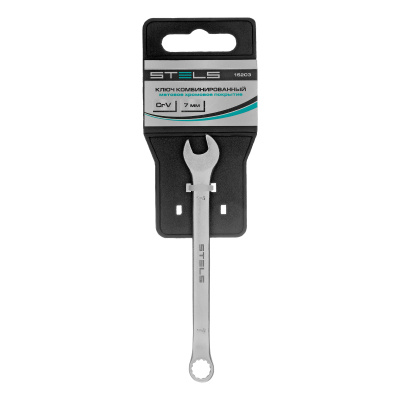 Ключ комбинированный, 7 мм, CrV, матовый хром Stels по ценам производителя в Москве с доставкой по всей России