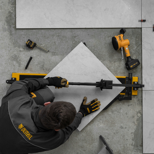 Плиткорез рельсовый 1000х16мм, каретка на подш., стальная станина, усил. рукоятка-пенал Denzel по ценам производителя в Москве с доставкой по всей России