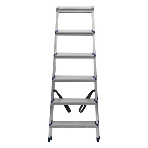 Стремянка двусторонняя 6 ступеней, алюминиевая, Сибртех по ценам производителя в Москве с доставкой по всей России