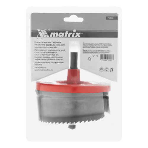 Пила кольцевая, 60-67-74-81-95 мм, 1.5" Matrix по ценам производителя в Москве с доставкой по всей России