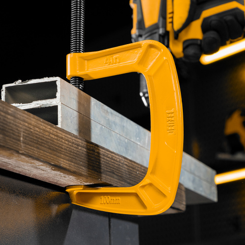 Струбцина G-образная, усиленная, 100 мм Denzel по ценам производителя в Москве с доставкой по всей России