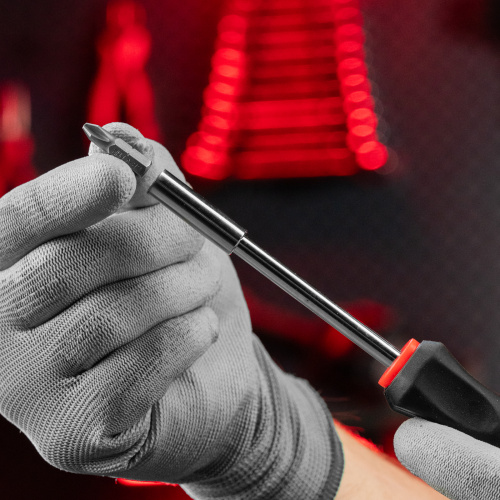 Отвертка с набором бит, 11 шт, Fusion, CrV, трехкомпонентная рукоятка "Anti slip" Matrix по ценам производителя в Москве с доставкой по всей России