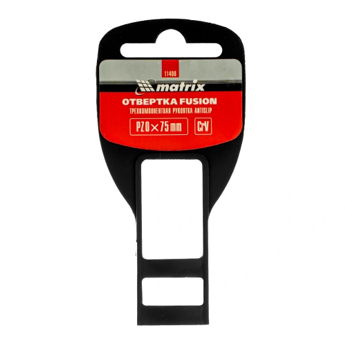 Отвертка Fusion, PZ0 x 75 мм, CrV, трехкомпонентная рукоятка "Anti slip" Matrix по ценам производителя в Москве с доставкой по всей России