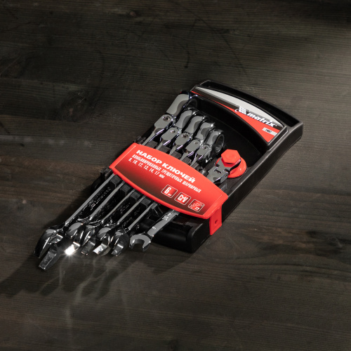 Набор ключей комбинированных, трещеточных шарнирных 6 шт Matrix по ценам производителя в Москве с доставкой по всей России